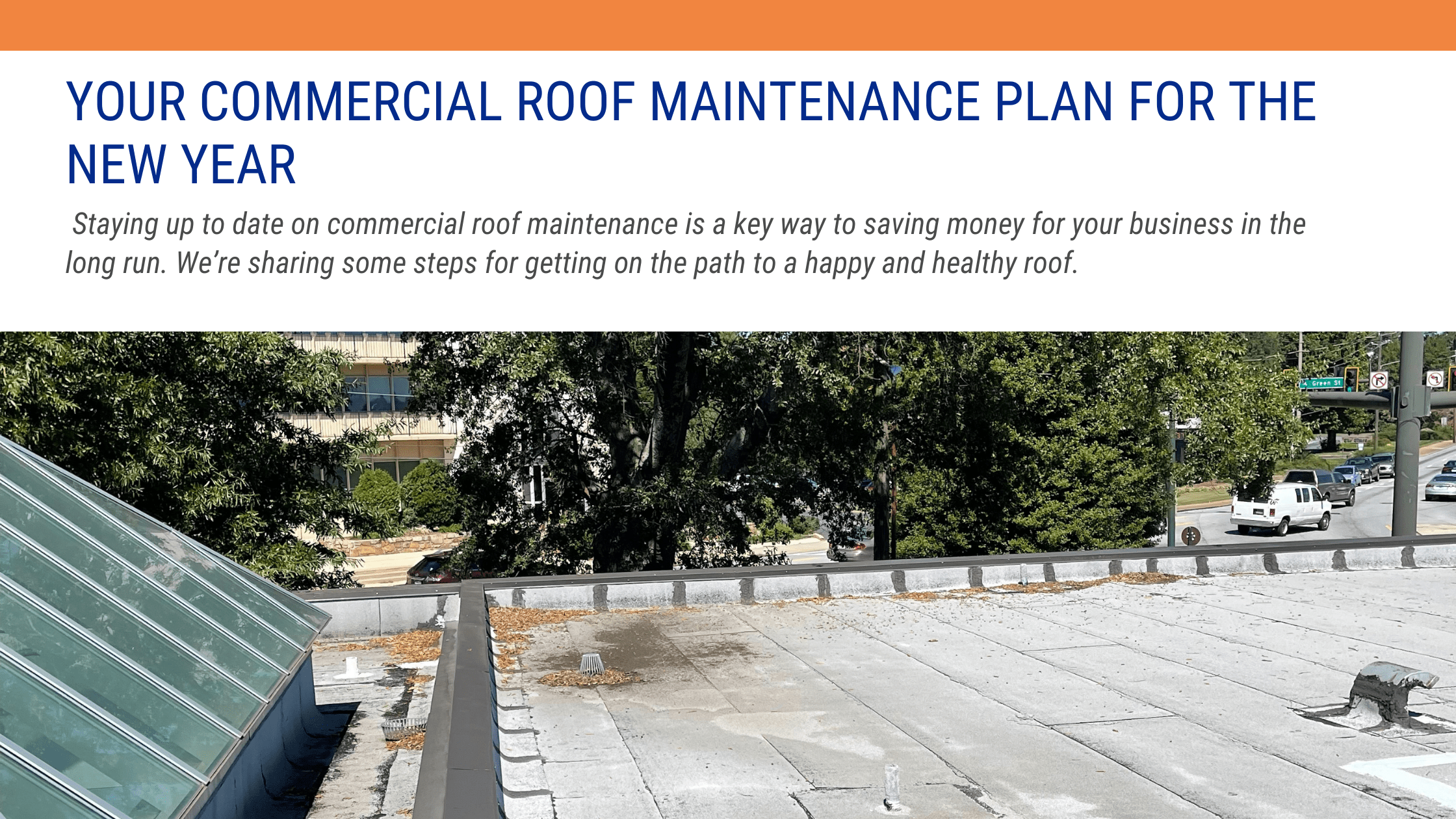 Commercial roof maintenance plan