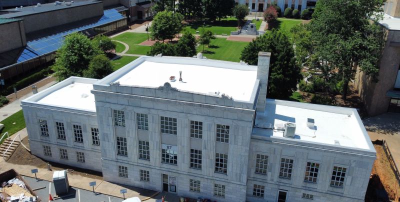 Gainesville, GA city hall following a new TPO roofing installation by Skyline Contracting