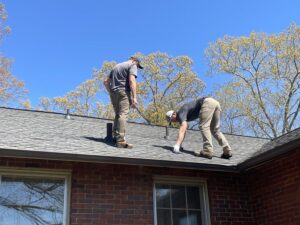 Skyline Contracting in Gainesville completing a residential roof inspection