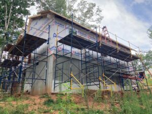 On-going process of siding installation by Skyline Contracting in Gainesville, GA